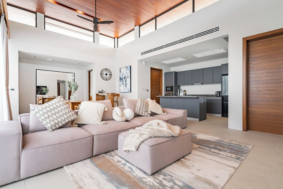 Villa | Living area | 55-inch LCD TV with digital channels