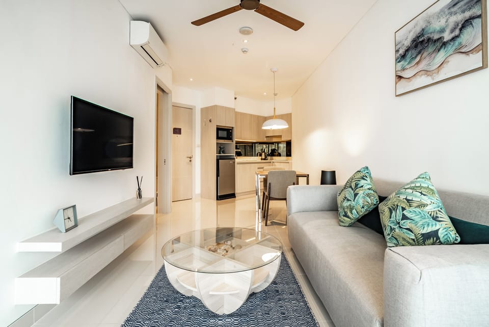Apartment | Living area | 43-inch Smart TV with digital channels