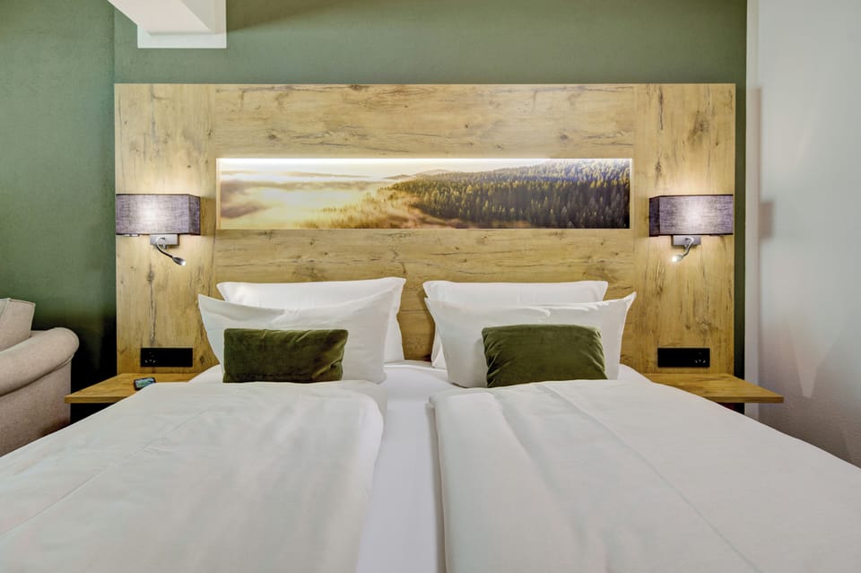 Comfort Double Room, Hill View | Hypo-allergenic bedding available, in-room safe, desk, laptop workspace