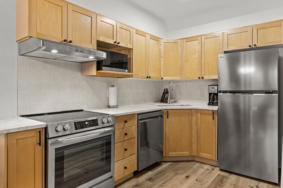All brand new stainless steel appliances