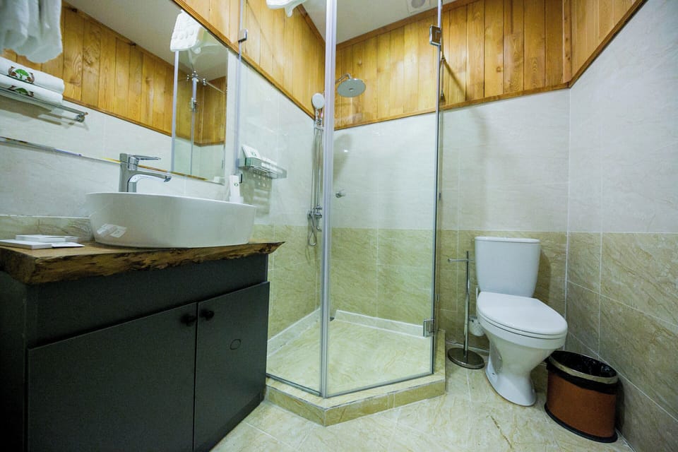 Double or Twin Room, Balcony, Courtyard View | Bathroom | Shower, free toiletries, hair dryer, towels