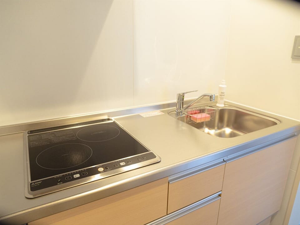 Comfort Triple Room | Private kitchen | Full-size fridge, microwave