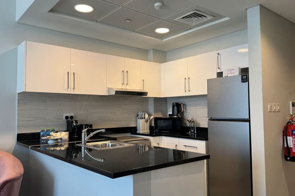 A sleek and modern kitchen equipped for effortless home cooking.