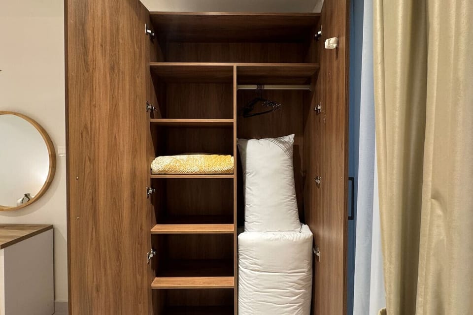 Comfortable bedroom designed for a relaxing stay