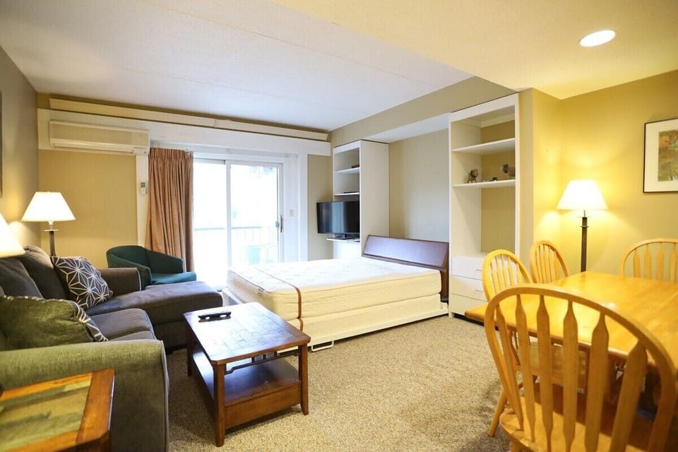 Murphy Bed Pulled Down in Lincoln Condo