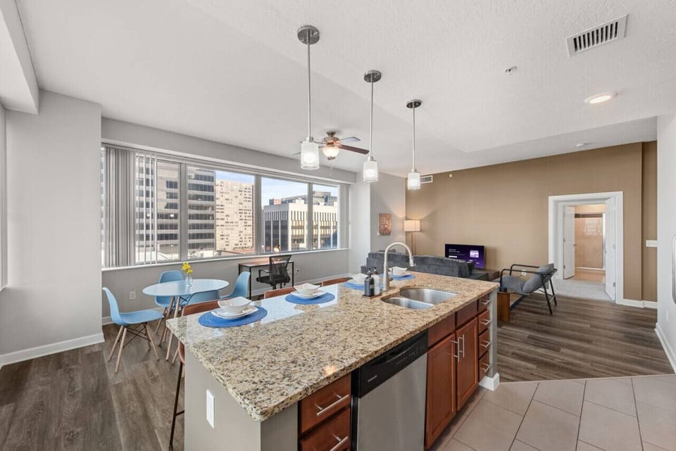 Private apartment entry with hardwood floors and easy access to the main living spaces.