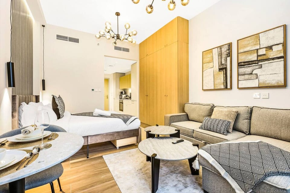 Studio Retreat: Chic design with modern decor, dining space, and open kitchen for ultimate relaxation!