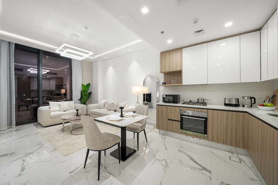 Dining & Living Area: Chic elegance meets modern luxury—perfect for meals and relaxation!