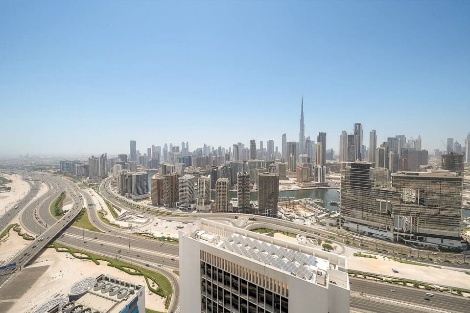 Breathtaking Views: Marvel at Dubai`s skyline from this stunning high-rise rental!