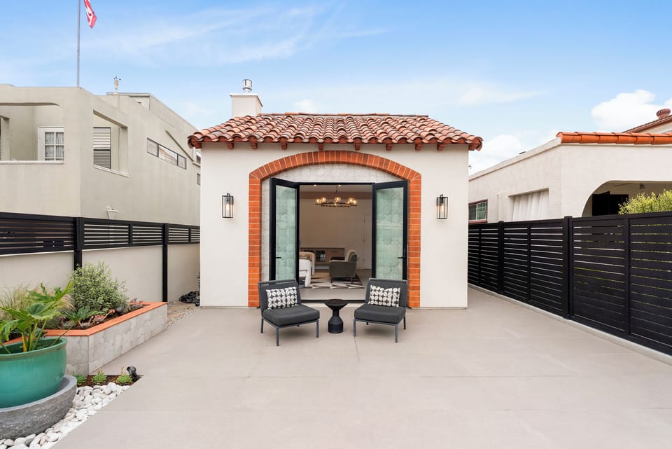 Gated large Front Patio
