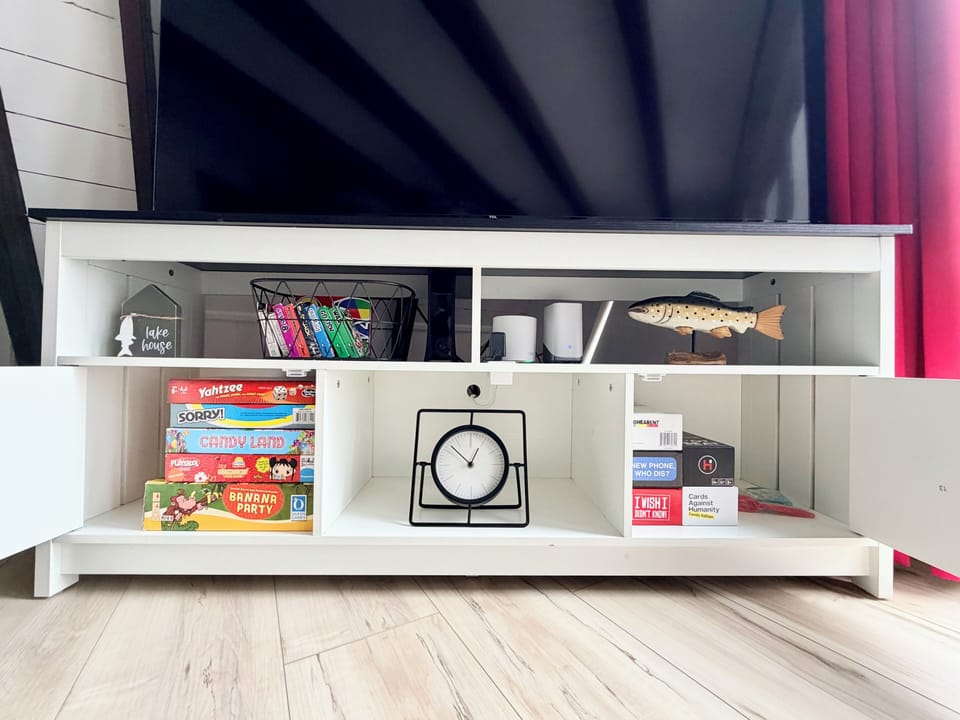 Entertainment center with games