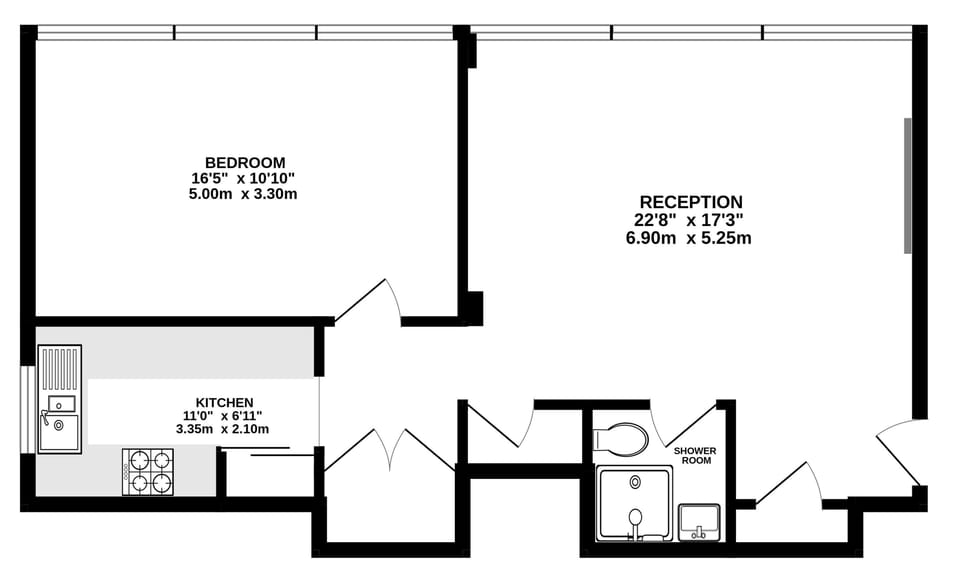 Apartment, City View | Floor plan