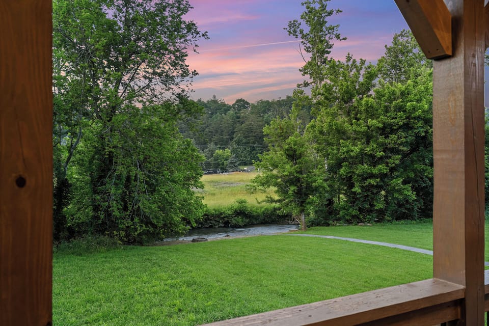 Serene morning views from the back deck