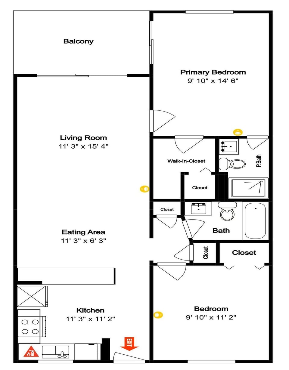 Seaside Resort 103 Floor Plan