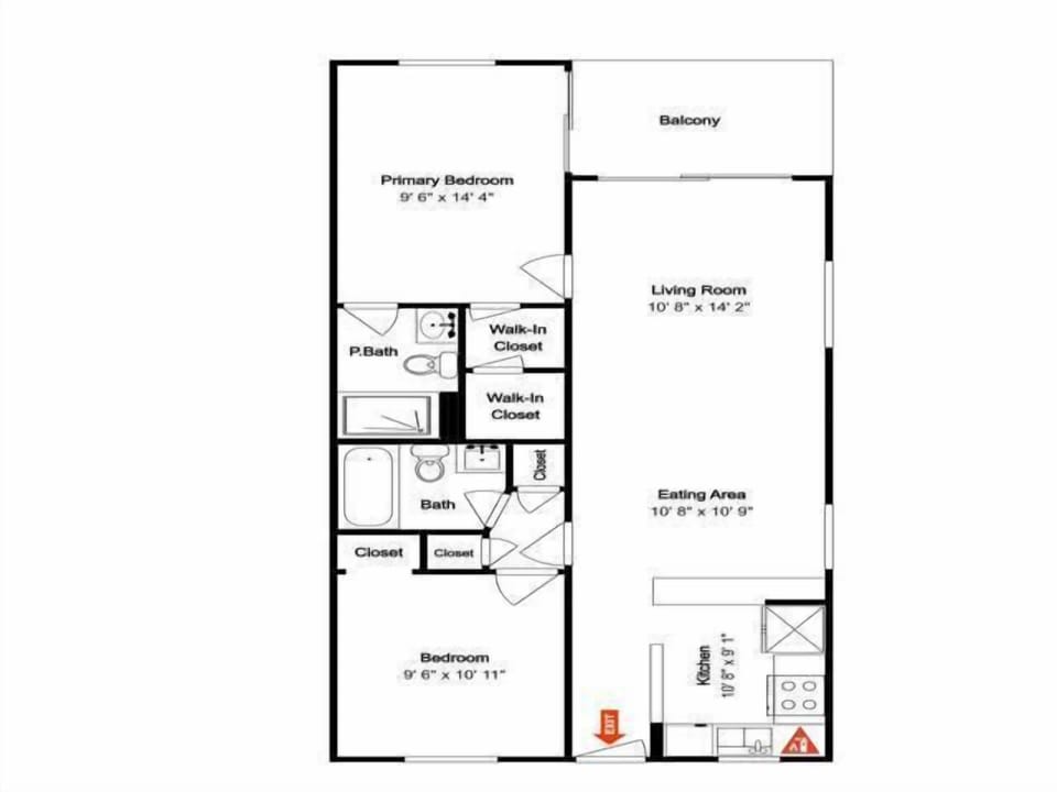 Seaside Resort 410 Floor Plan