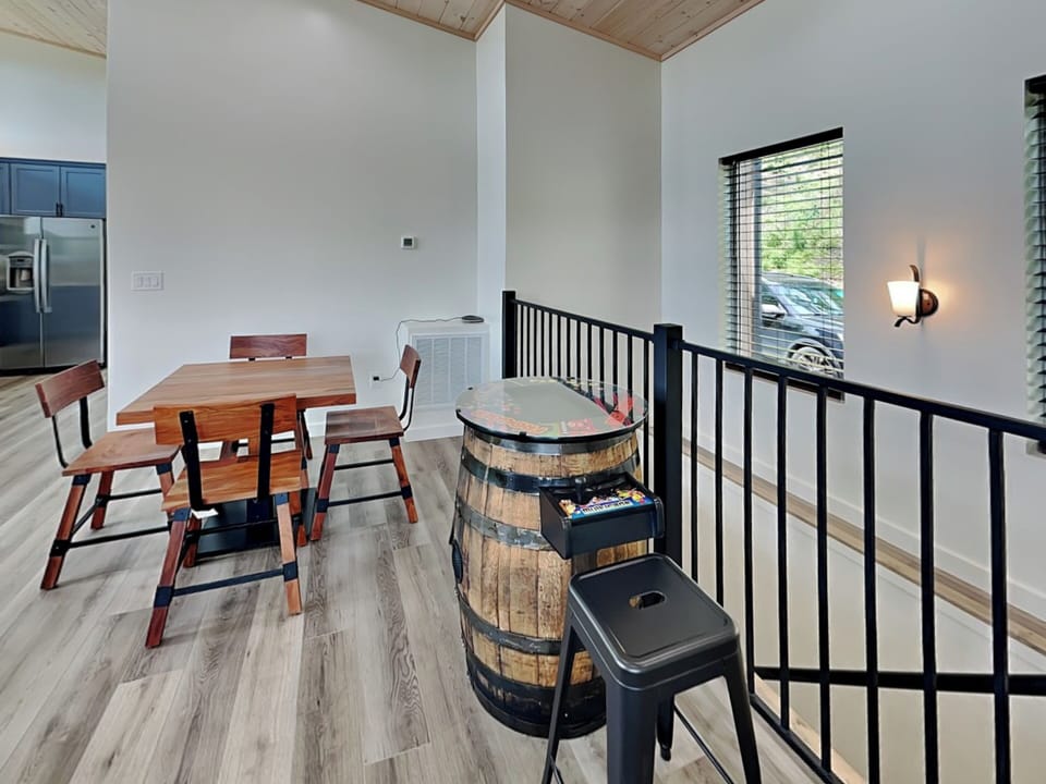 Dining Area + Arcade Barrel Game