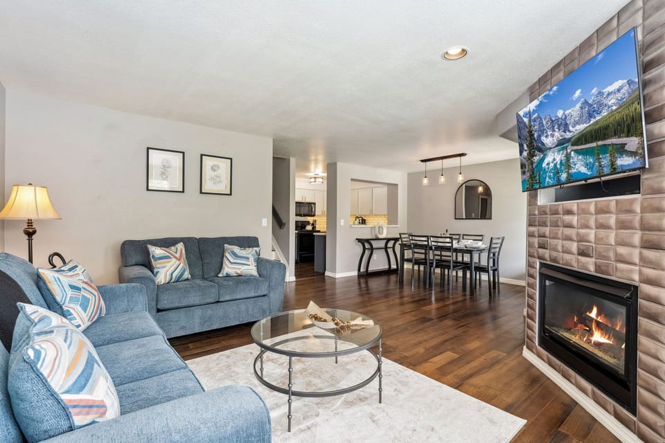 Living, Dining and Kitchen | Easy flow between spaces, half bathroom on the main level!