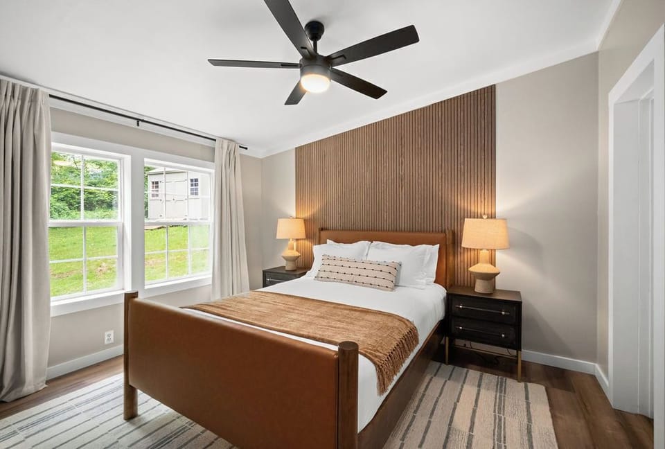 Peaceful sleep awaits in this beautifully styled queen bedroom.