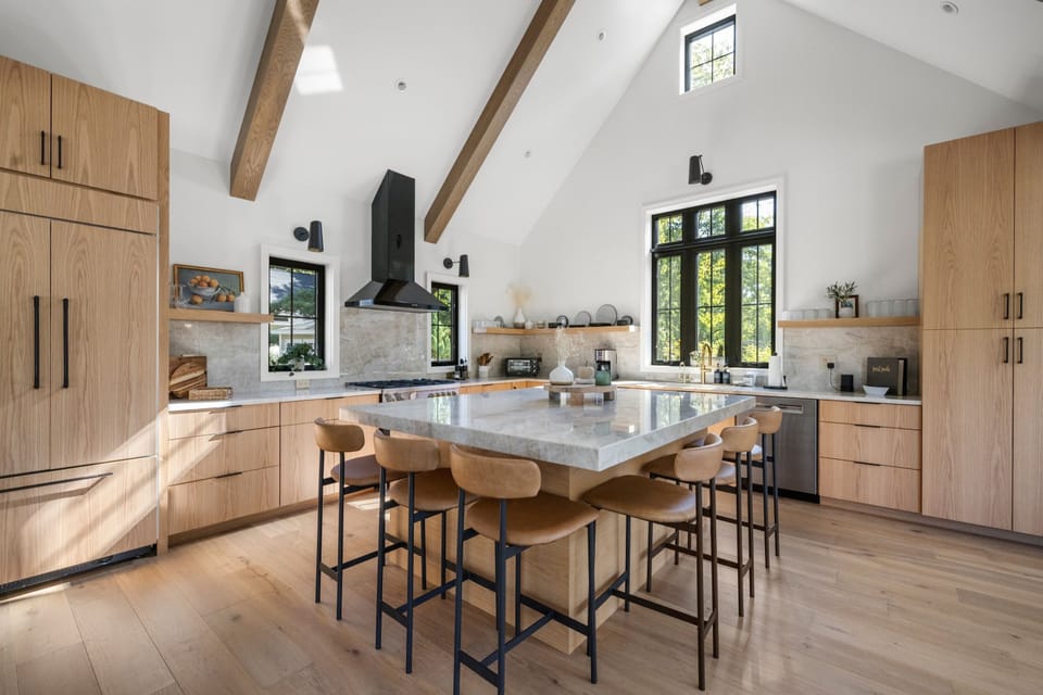 Stunning modern kitchen and island