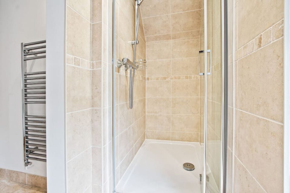Walk-in shower in main bathroom