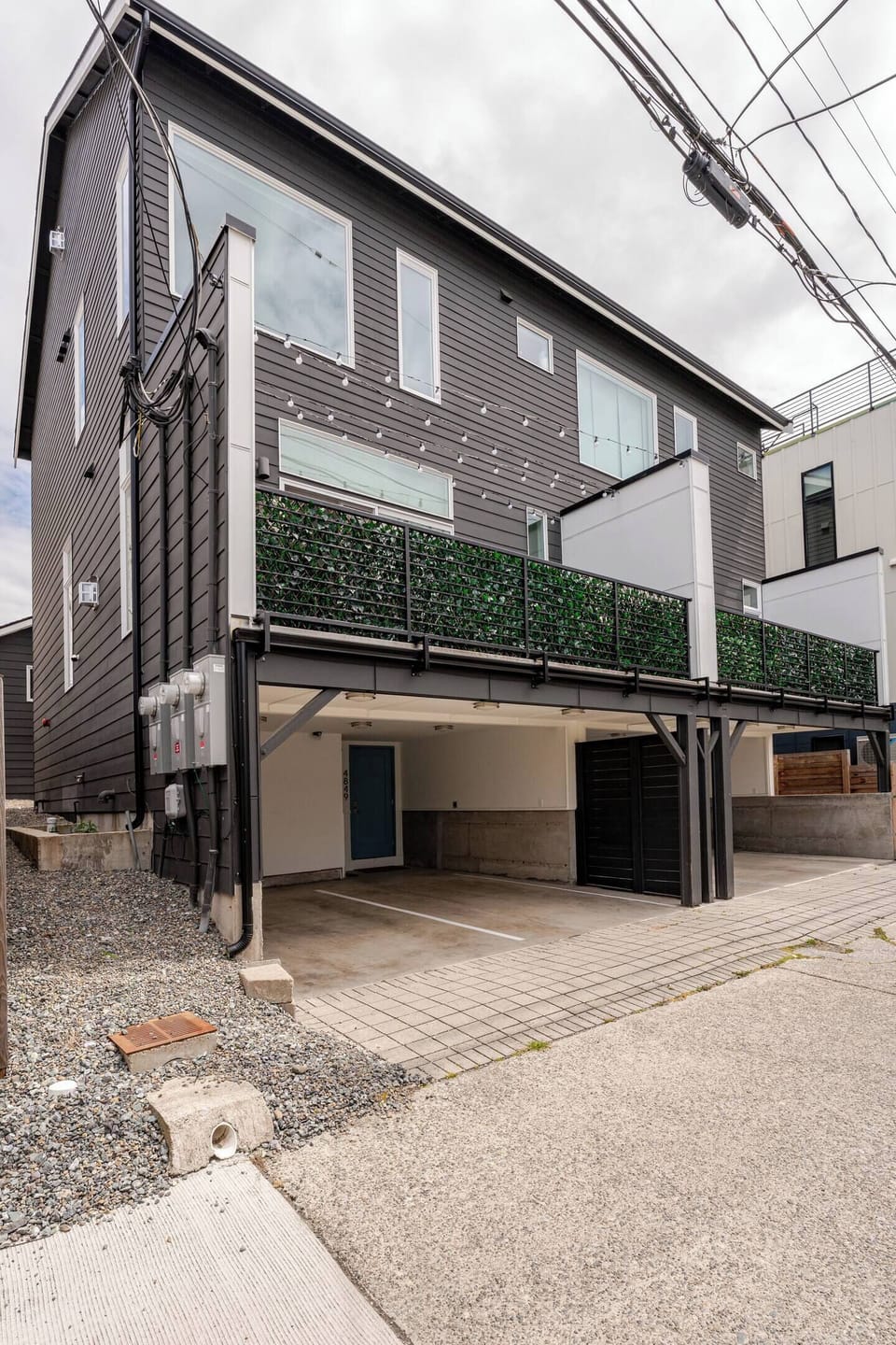 Suite is located on the bottom floor of this townhome.