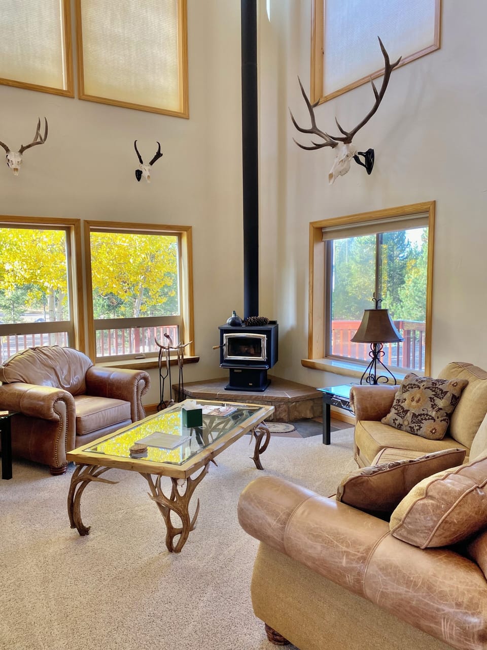 Enjoy the lower living area with beautiful views