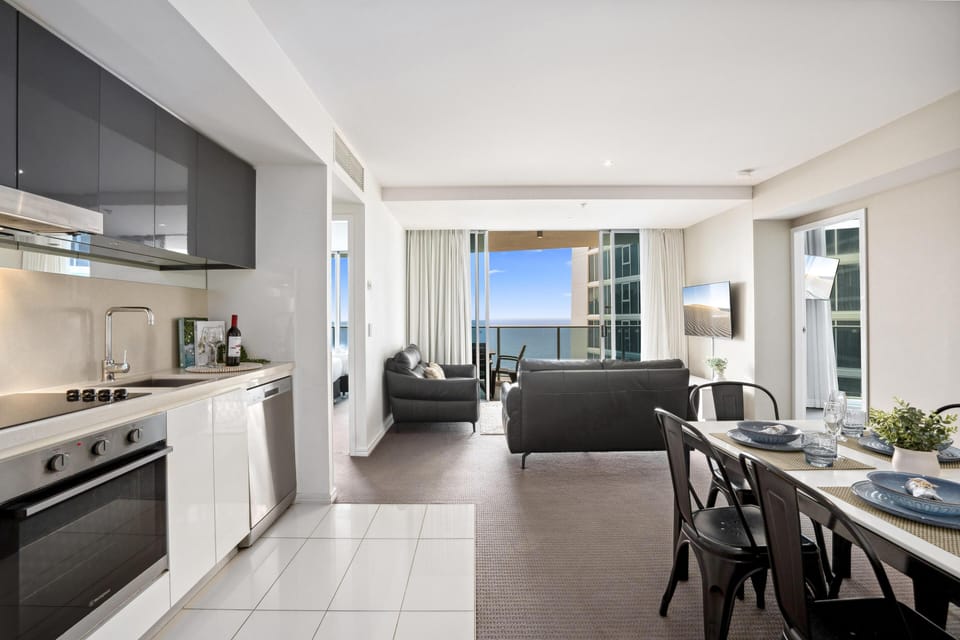 Dining area is right next to the kitchen and living area