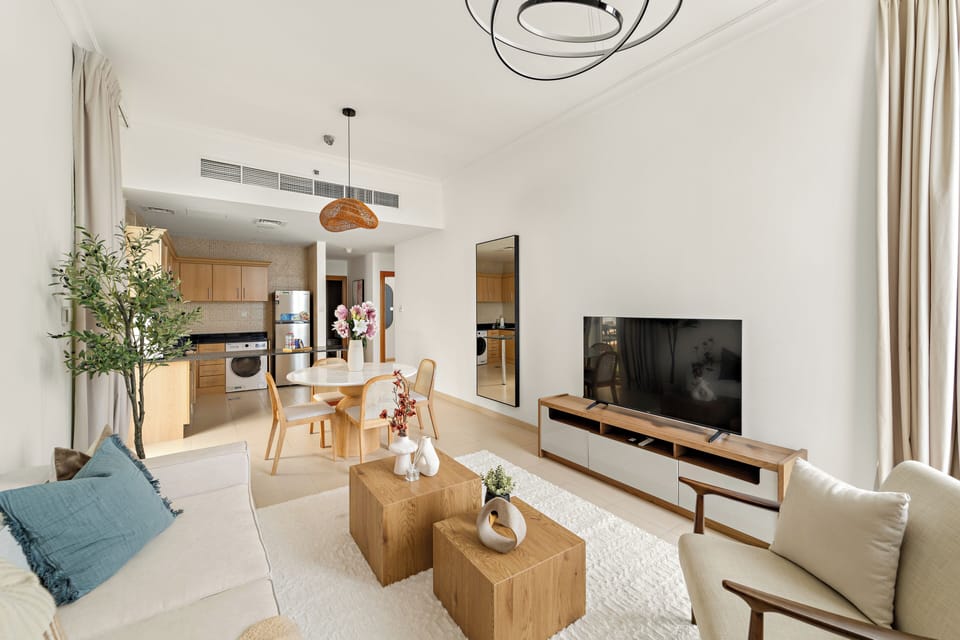Exclusive Apartment | Living area | 50-inch Smart TV with digital channels