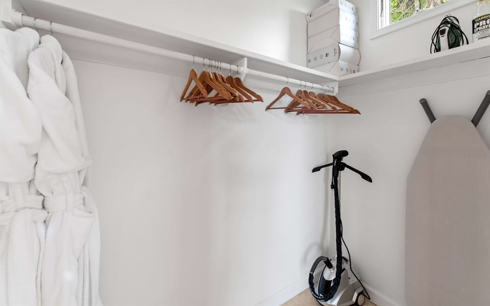 Bright utility space, pack light and stay fresh.