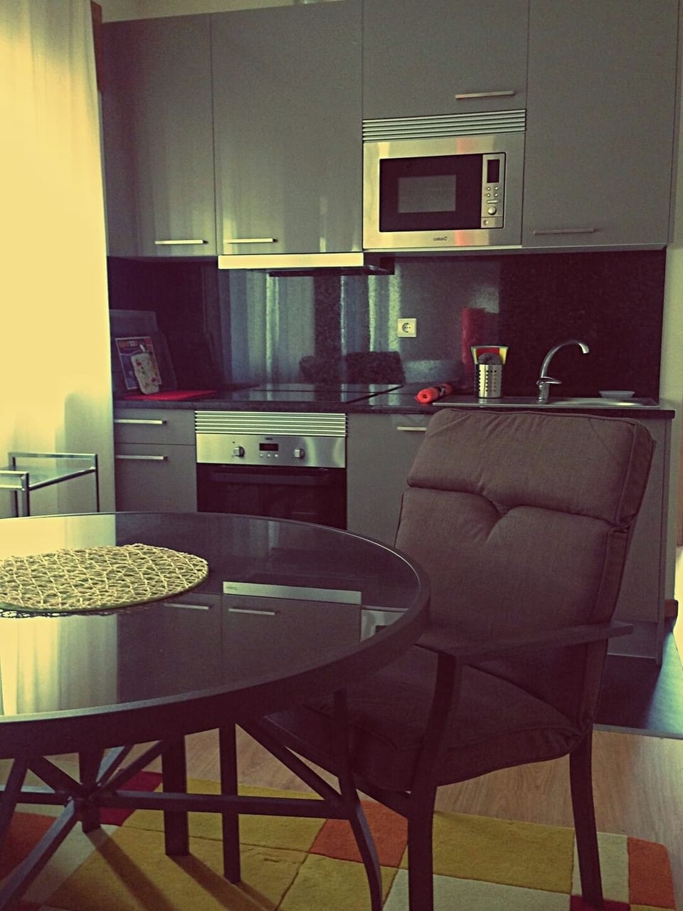 The kitchen and dinning room