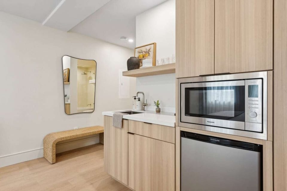 Kitchenette with Nespresso Coffee Machine and Mini Fridge - No Stove