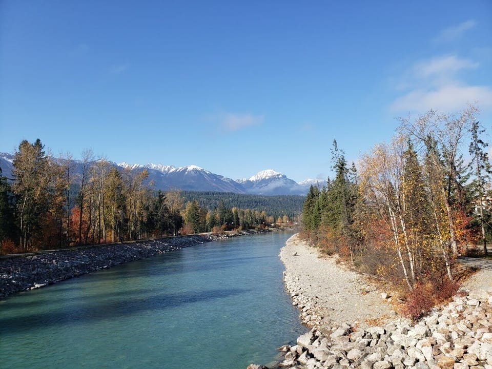 Kicking horse river. Only minutes away from our location.
