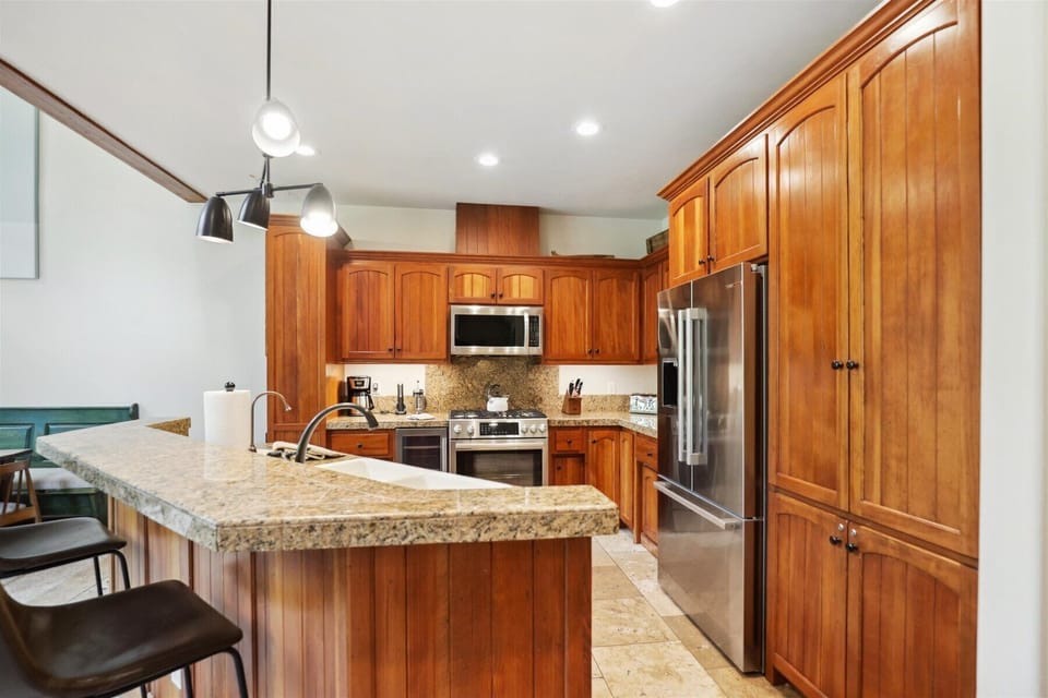 Fully stocked kitchen