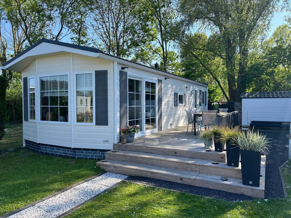 Front of the chalet, with terrace