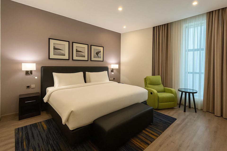 Free minibar, in-room safe, desk, laptop workspace