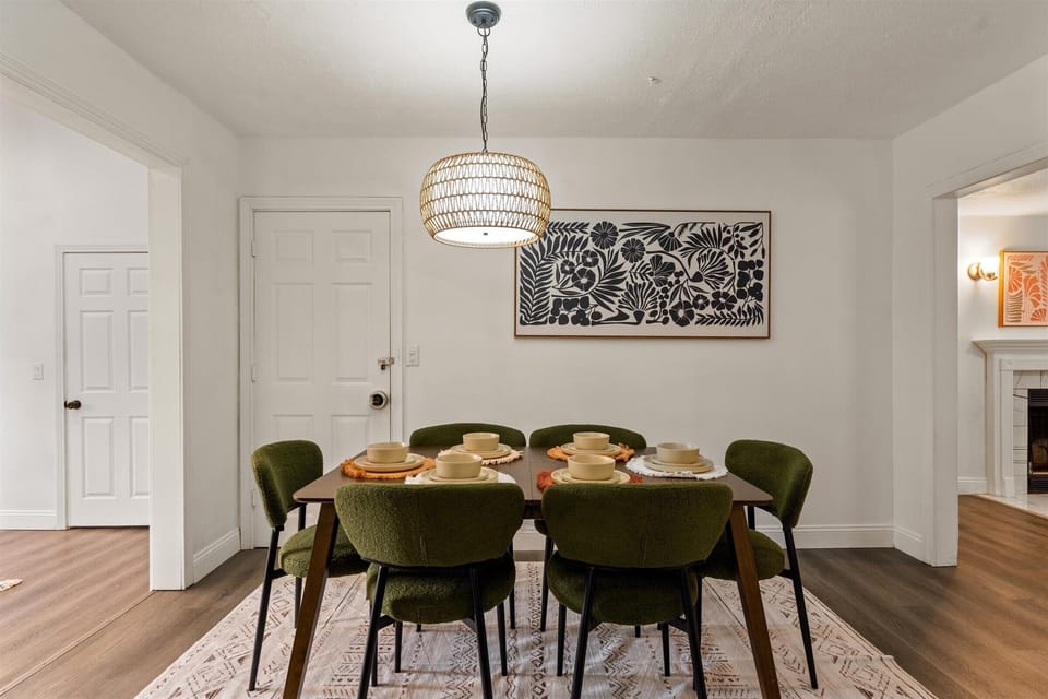 Our spacious dining area comfortably seats 6