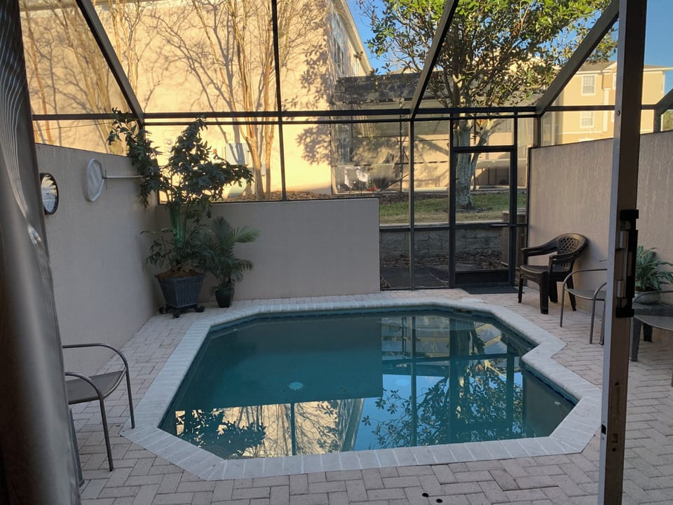 Patio and splash pool