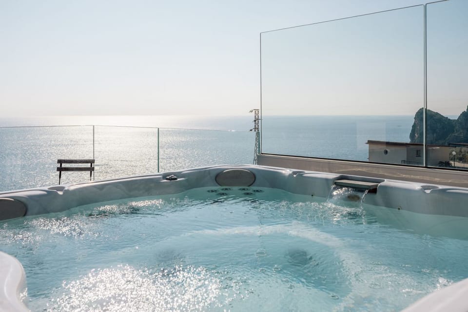 Nerano Bay Villa with Jacuzzi Rooftop Villa in Campania