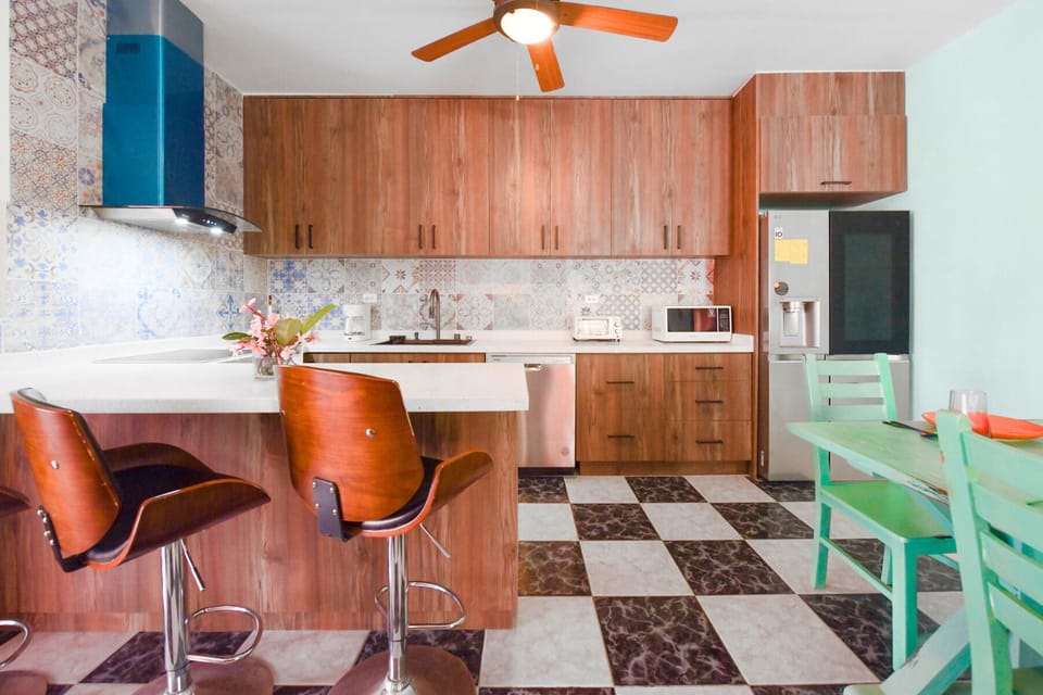 Kitchen with basic amenities to make your stay comfortable