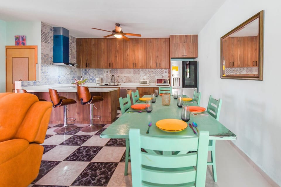 Or gather around the dining table 