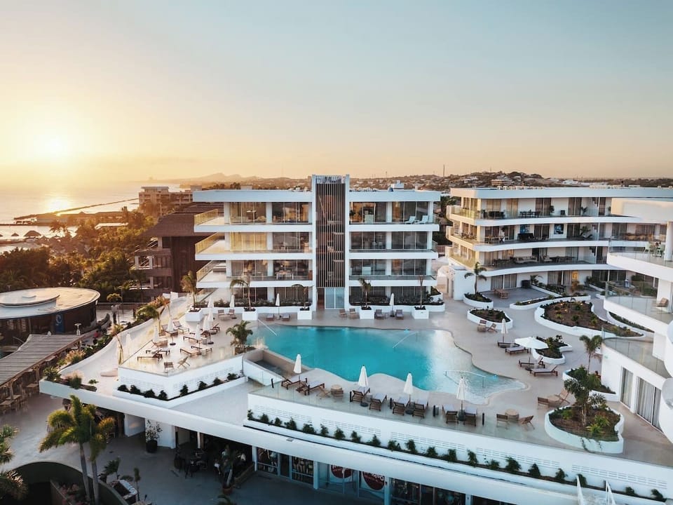 Enjoy breathtaking Caribbean sunsets from the comfort of the resort.