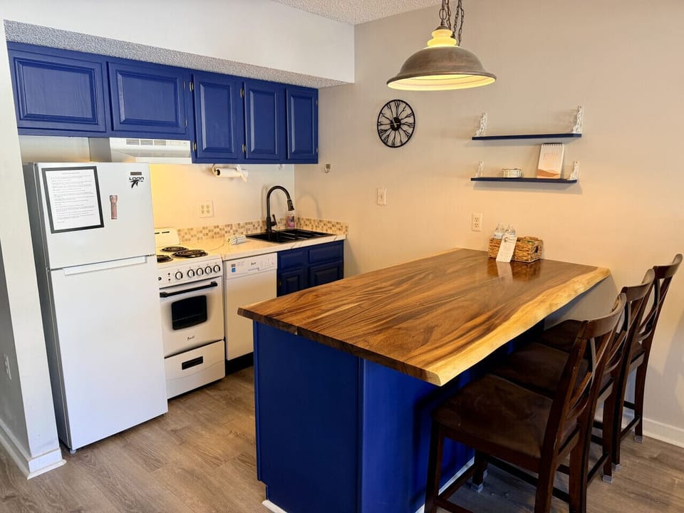 Cook your favorite meals in our stocked kitchen