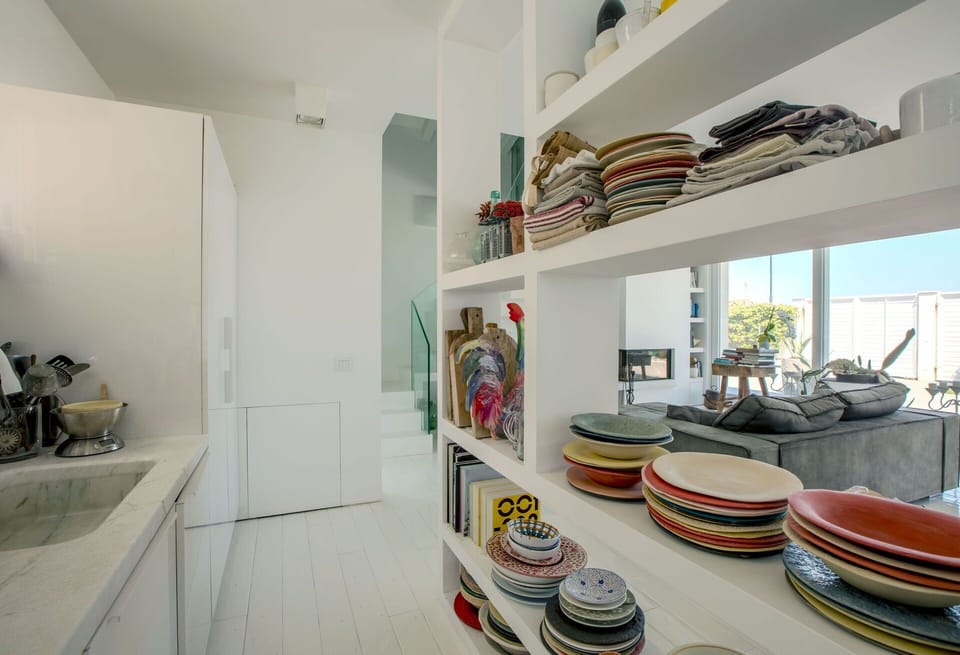 Furniture, Interior Design, Shelf, Shelving, Flooring, Ceiling, Home, Floor, Room, Lighting