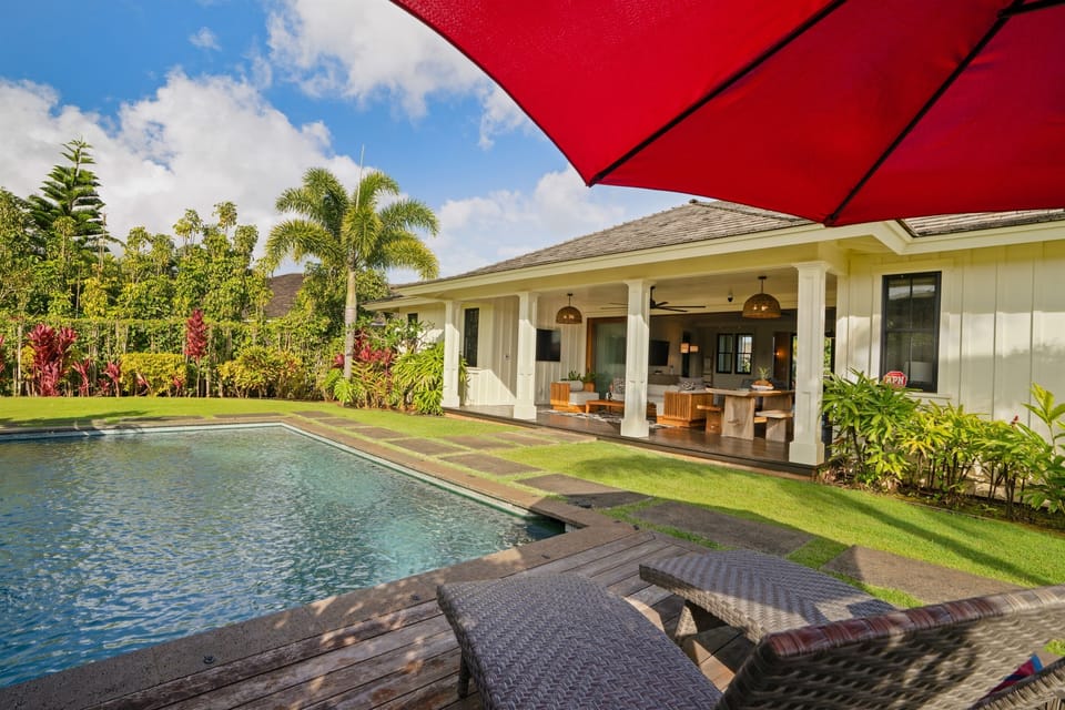 Private backyard with pool
