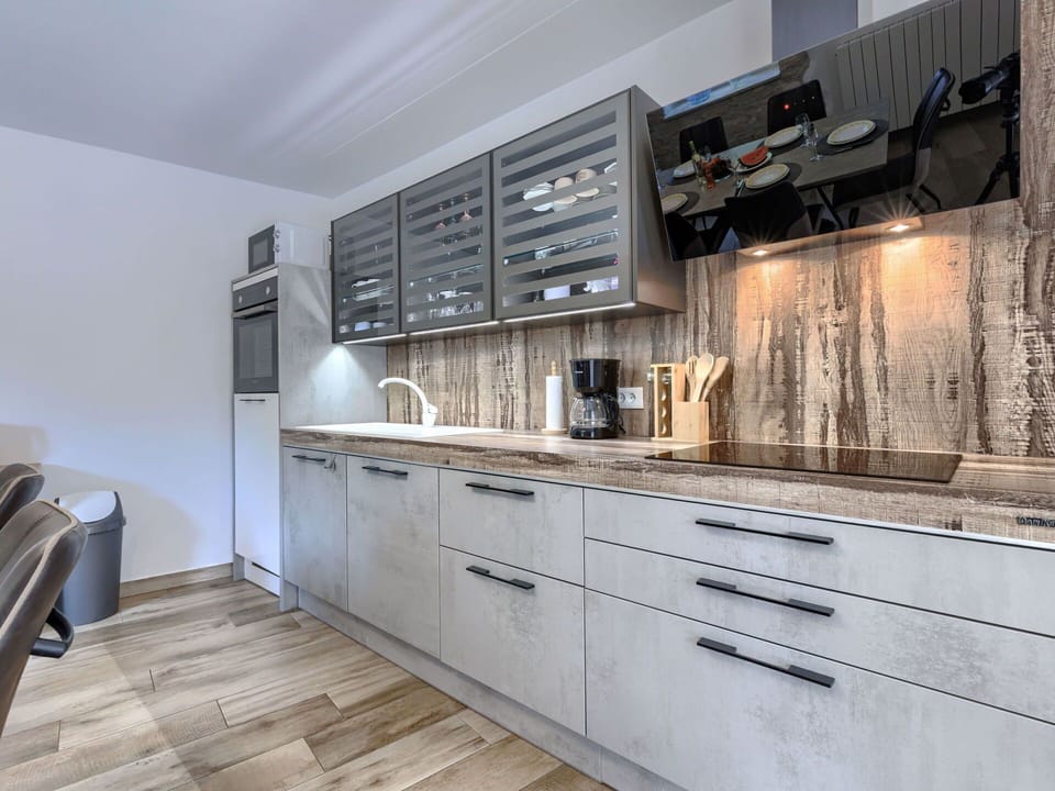 Cabinetry, Countertop, Flooring, Kitchen, Kitchen Appliance, Interior Design, Home Appliance, Furniture, Major Appliance, Drawer
