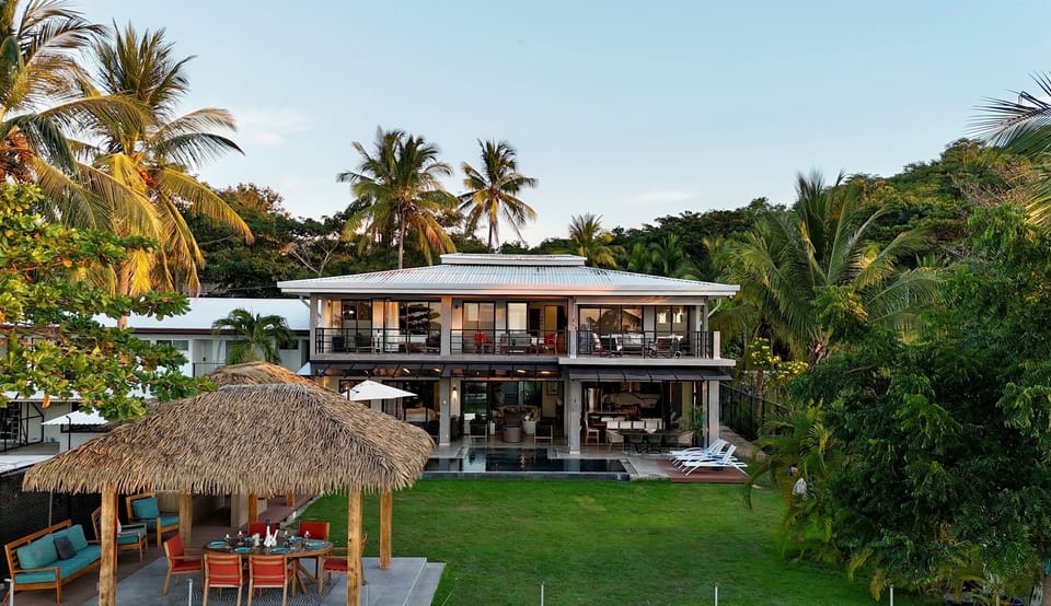 Beach Front Villa in a jungle setting.