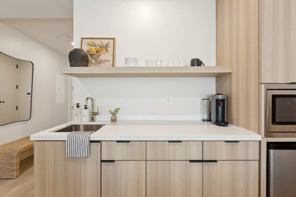 Kitchenette with Nespresso Coffee Machine and Mini Fridge - No Stove