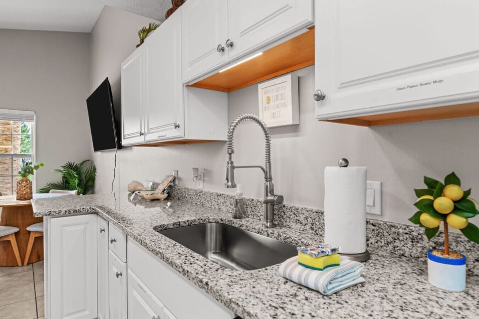 Brand new everything.  Top of the line kitchen faucet.