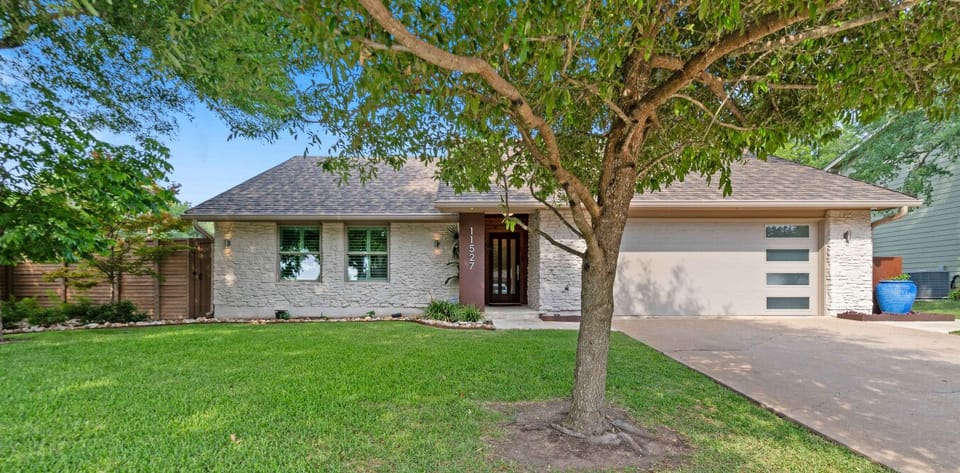 Home sweet home, with a lawn so green it might just mow itself!