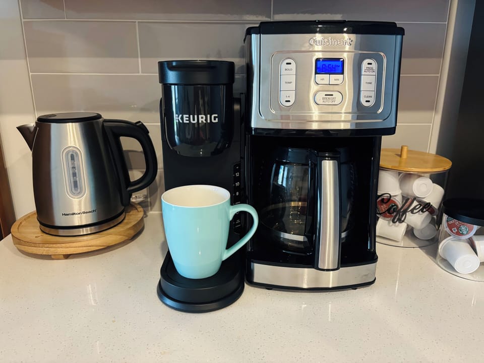 Enjoy coffee or tea in the mini-cafe bar.  